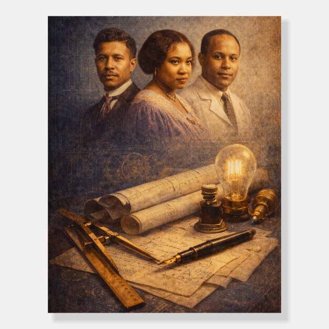 Black Legendary Inventors Foam Board (Front)