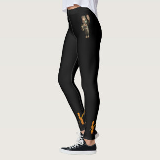Black leggings with warriors