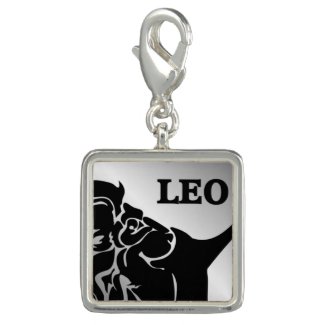 Black Leo Lion Zodiac Photo Charm