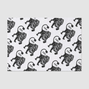 Black Leo Lion Zodiac Tissue Paper