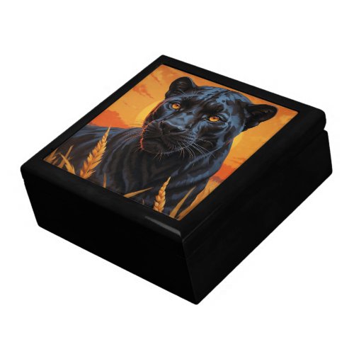 Black Leopard and African Savannah Gift Box