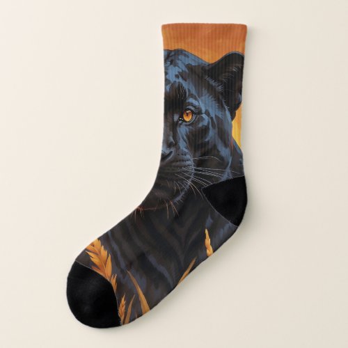 Black Leopard and African Savannah Socks