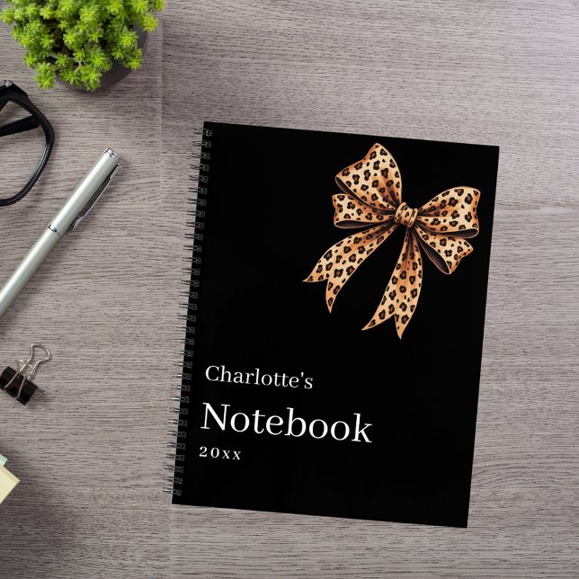 Black leopard bow notebook (Creator Uploaded)