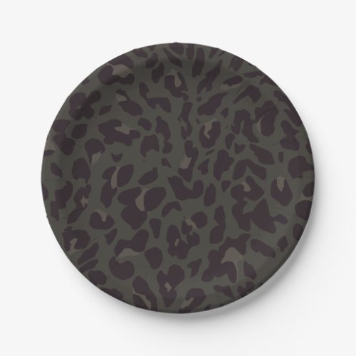 Black Leopard Paper Plates