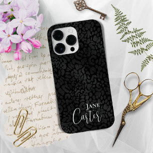 Black Leopard   Personalized Case-Mate iPhone 14 Pro Max Case