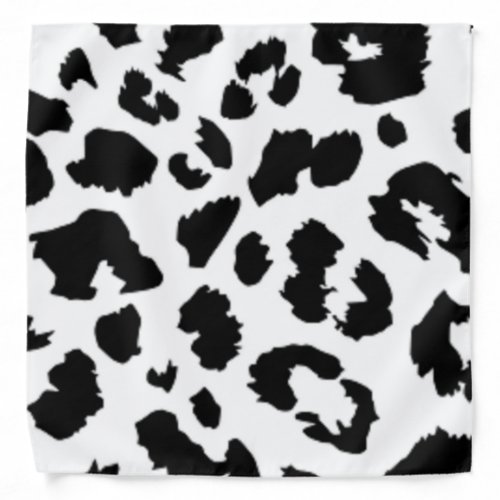 BLACK LEOPARD PRINT BANDANA