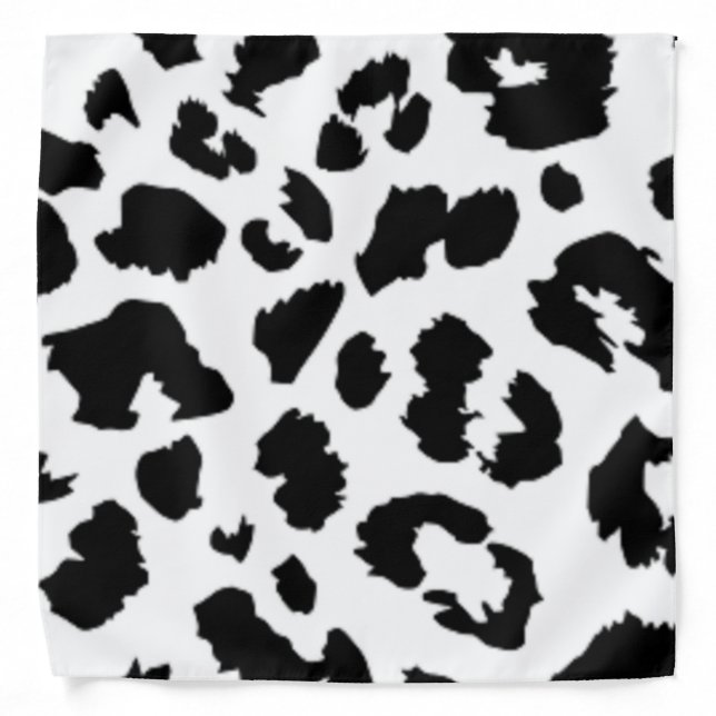 BLACK LEOPARD PRINT BANDANA (Front)