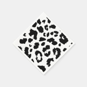 BLACK LEOPARD PRINT NAPKINS