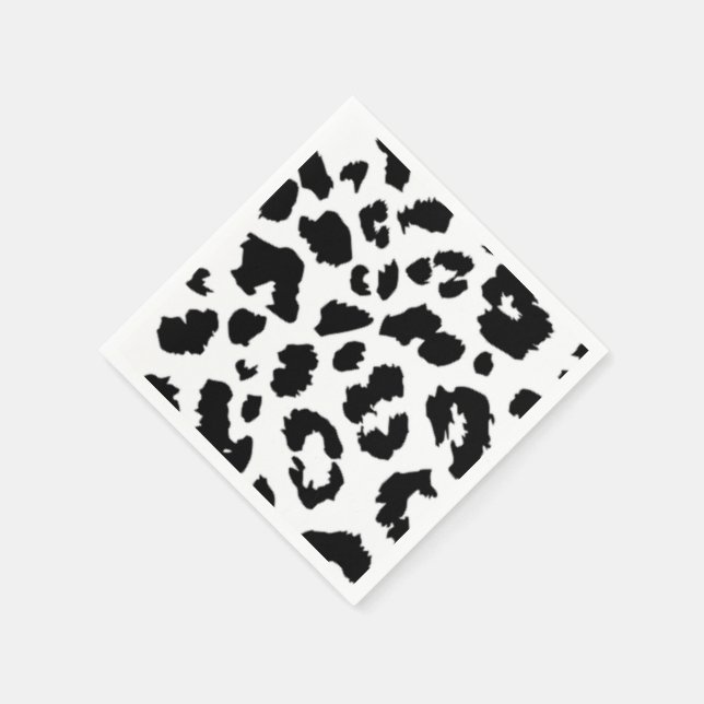 BLACK LEOPARD PRINT NAPKINS (Corner)