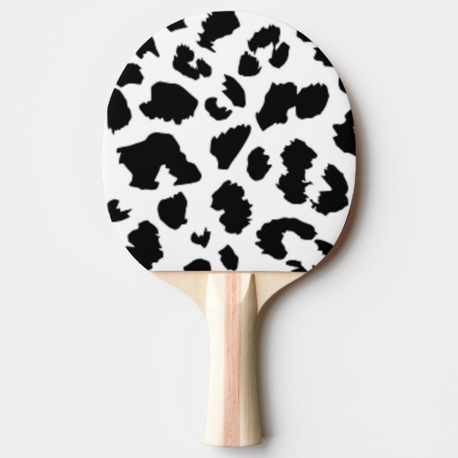 BLACK LEOPARD PRINT Ping-Pong PADDLE (Front)