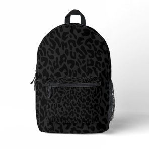 black leopard print printed backpack