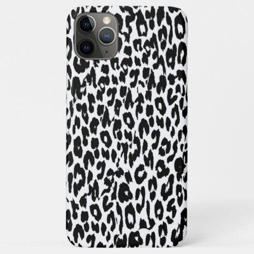 Black Leopard Print Skin Fur iPhone 11 Pro Max Case