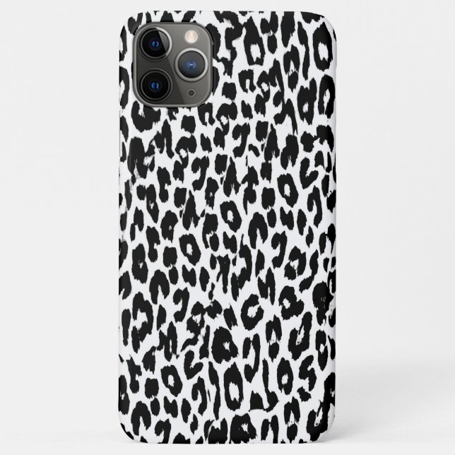 Black Leopard Print Skin Fur Case-Mate iPhone Case (Back)