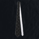 Black Leopard Print Tie<br><div class="desc">Made with a black leopard print on gray background.</div>