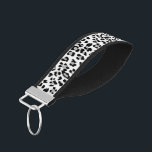 Black leopard print wrist keychain<br><div class="desc">black leopard print</div>