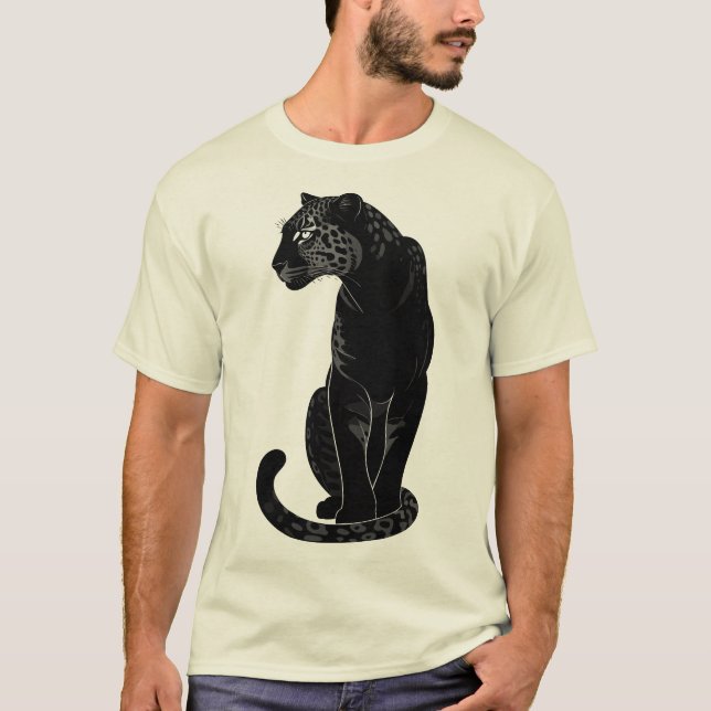 Black Leopard  T-Shirt (Front)
