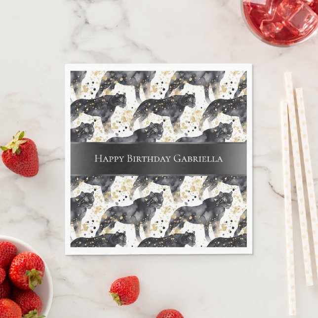 Black Leopards Napkins (Insitu)