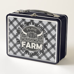 Black Let's Go Pet Grass Puppies Lunch Box