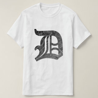 Black letter "D" in Gothic style T-Shirt