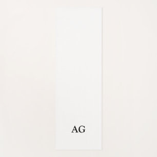 Black Letter Monogrammed Initial Yoga Mat