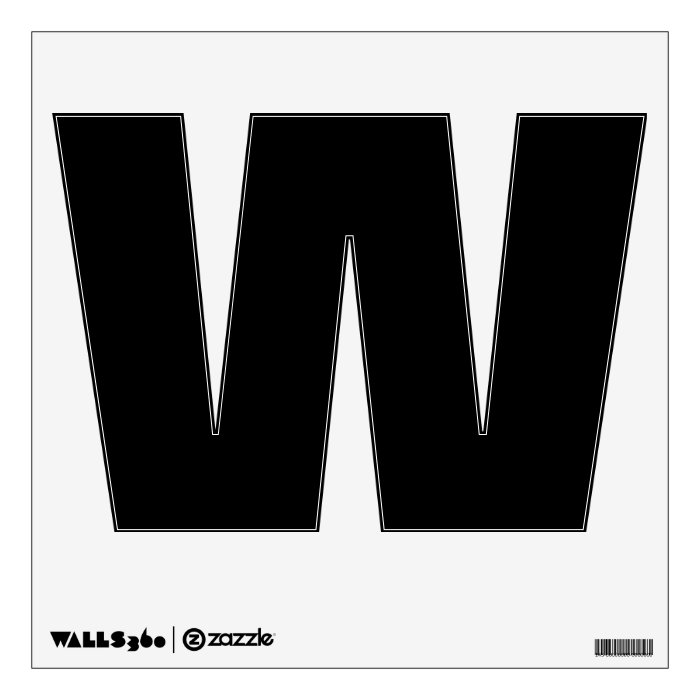 Black Letter W Wall Decor