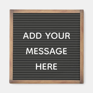 Black Letterboard in Frame Custom Message Magnet