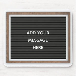 Black Letterboard Marquee Sign Custom Message Mouse Pad
