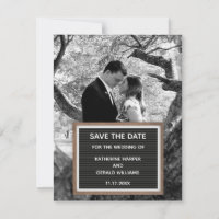 Black Letterboard Sign Photo Save the Date Invitat