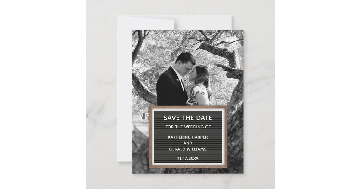 Any Occasion Gray Letter Board Sign Custom Invitation