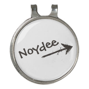 Black Lettering and Arrow on your Golf Hat Clip