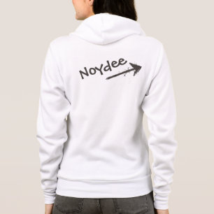 Black Lettering and Arrow on your Hoodie
