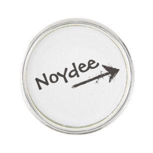 Black Lettering and Arrow on your Lapel Pin