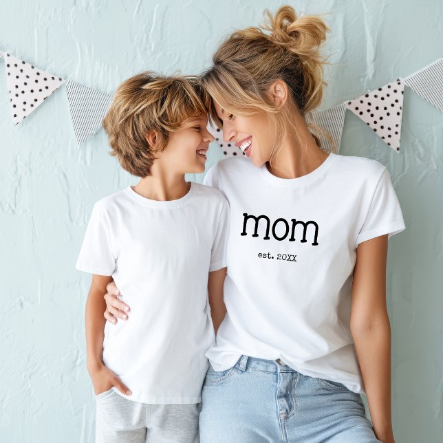 Black Lettering Established Mom T-Shirt (Creator Uploaded)