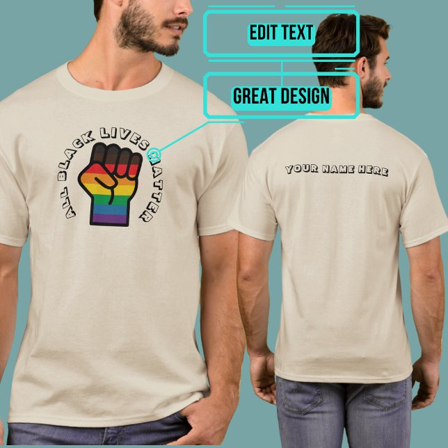 Black LGBT Pride All Lives Matter T-Shirt (Please enjoy our design and see the others in the collection.)