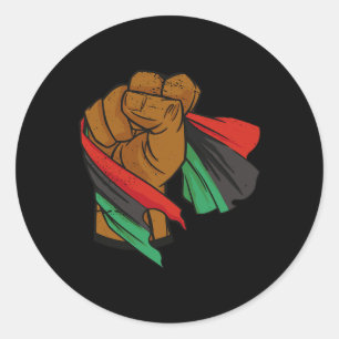 Black Liberation Flag Juneteenth Pan African Unia Classic Round Sticker