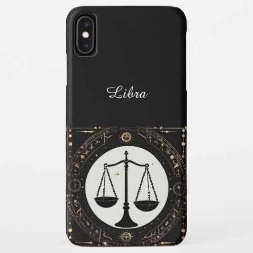 Black Libra Zodiac Sign iPhone  iPad case