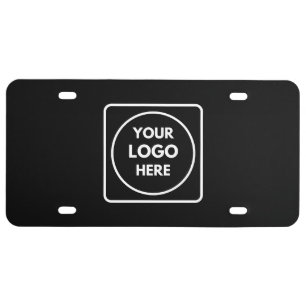 Black License Plate Custom Modern Business Logo