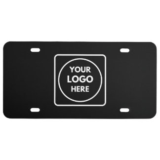 Black License Plate | Custom Modern Business Logo