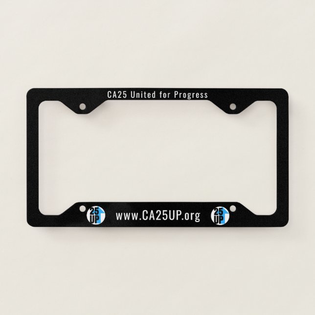 Black license plate frame (Front)