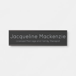 Black Licensed Marriage and Family Therapist  Door Sign