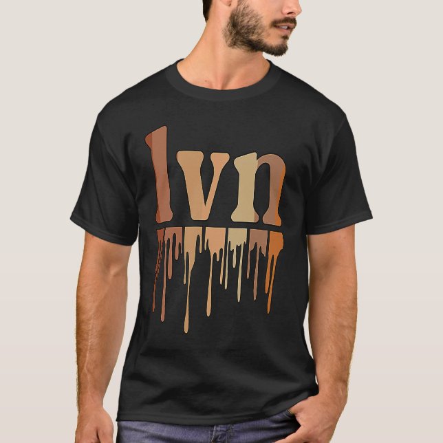 Black Licensed Vocational Nurse African American L T-Shirt (Front)