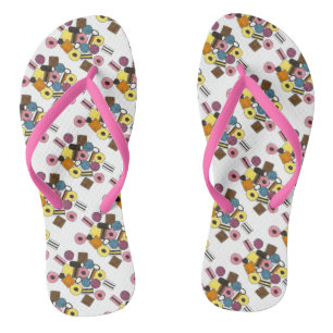 Black Licorice Allsorts All Sorts Candy Flip Flops