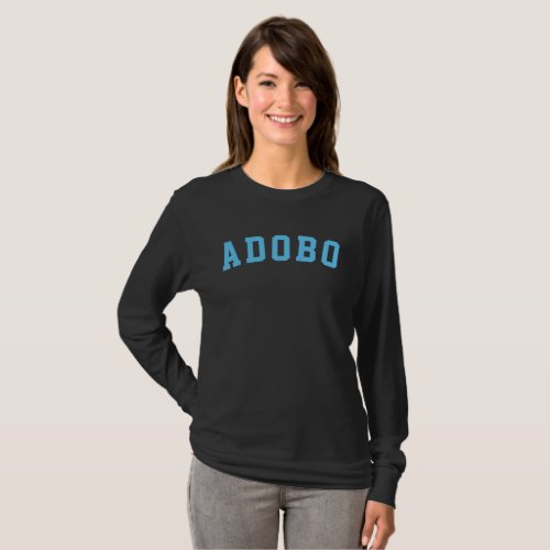 Black  Light Blue ADOBO Sweatshirt T_Shirt
