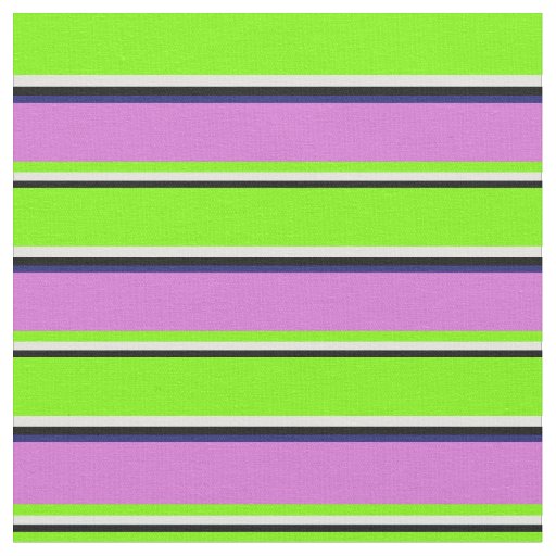 Black, Light Cyan, Green, Orchid & Midnight Blue Fabric