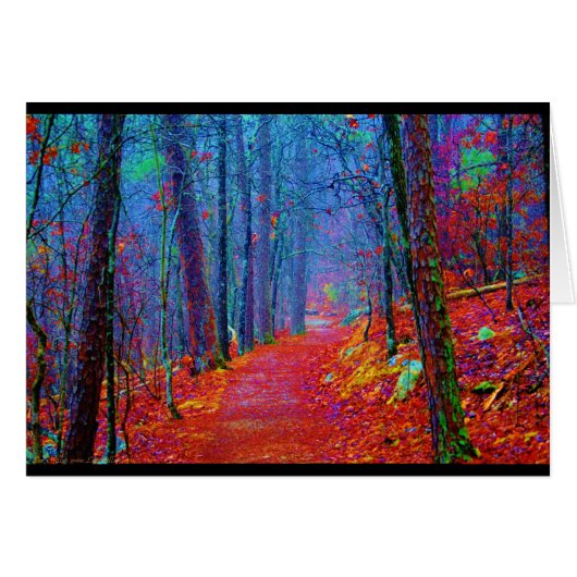 Black Light Forest Oil Painting Cards (Front Horizontal)