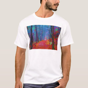 Black Light Forest Oil Painting T-Shirt