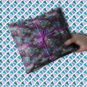 Black Light Neon Glow Xmas Candle Cluster Tissue Paper