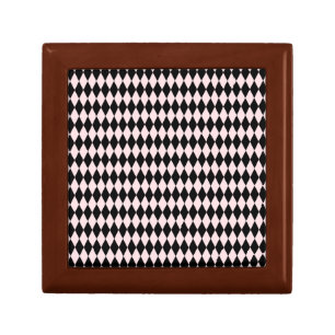 Black & Light Pink Stripe Pattern Minimal Abstract Gift Box