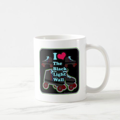Black Light Roller Skate Flashback Slogan  Coffee Mug