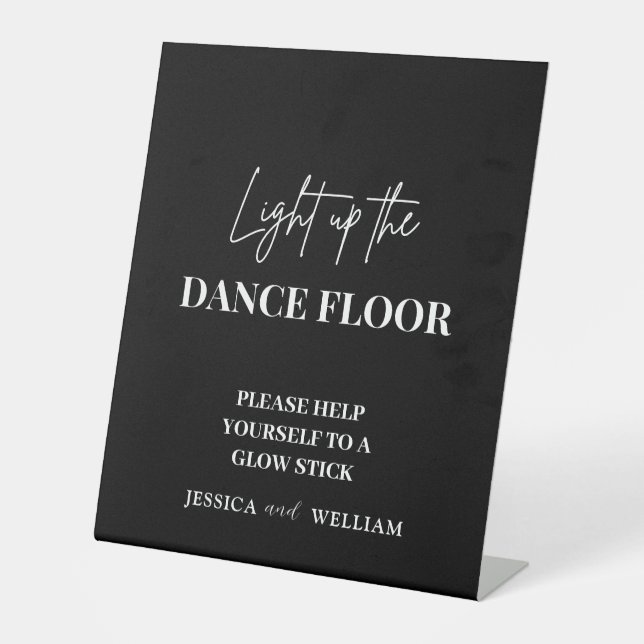 Black Light Up the Dance Floor  | Glow Sticks Sign (Front)
